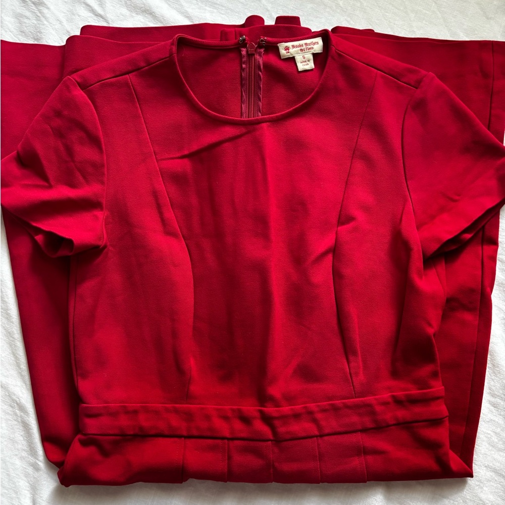 Brooks Brothers red fleece dress